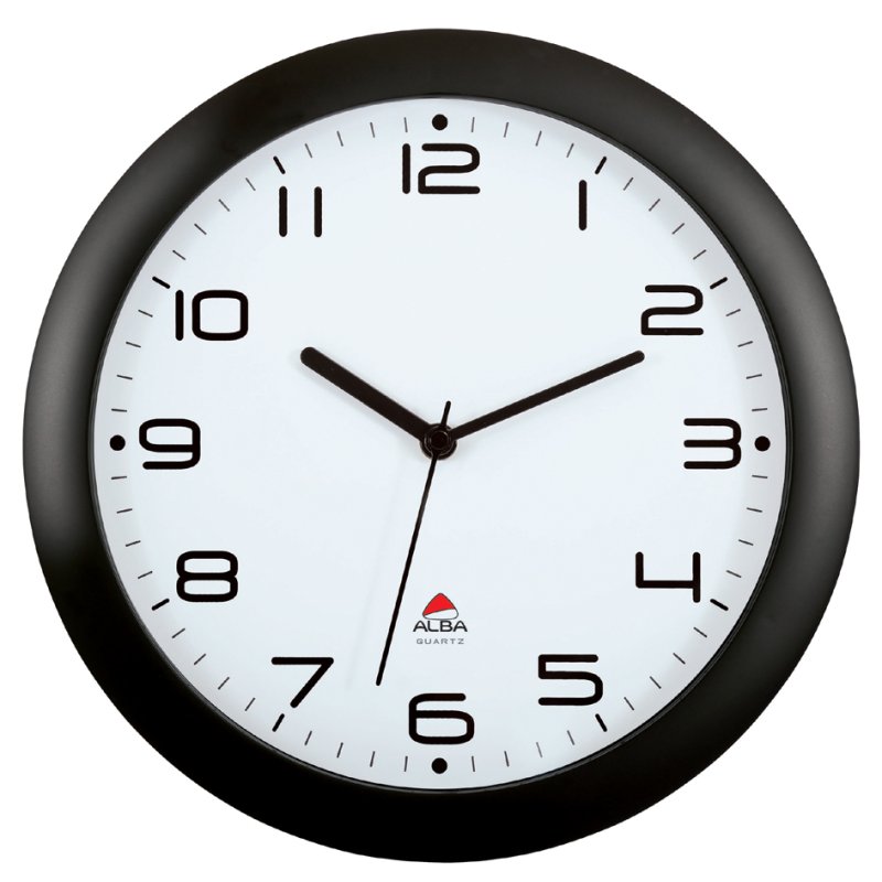 ALBA wandklok HORNEW wit quartz uurwerk stil 30cm